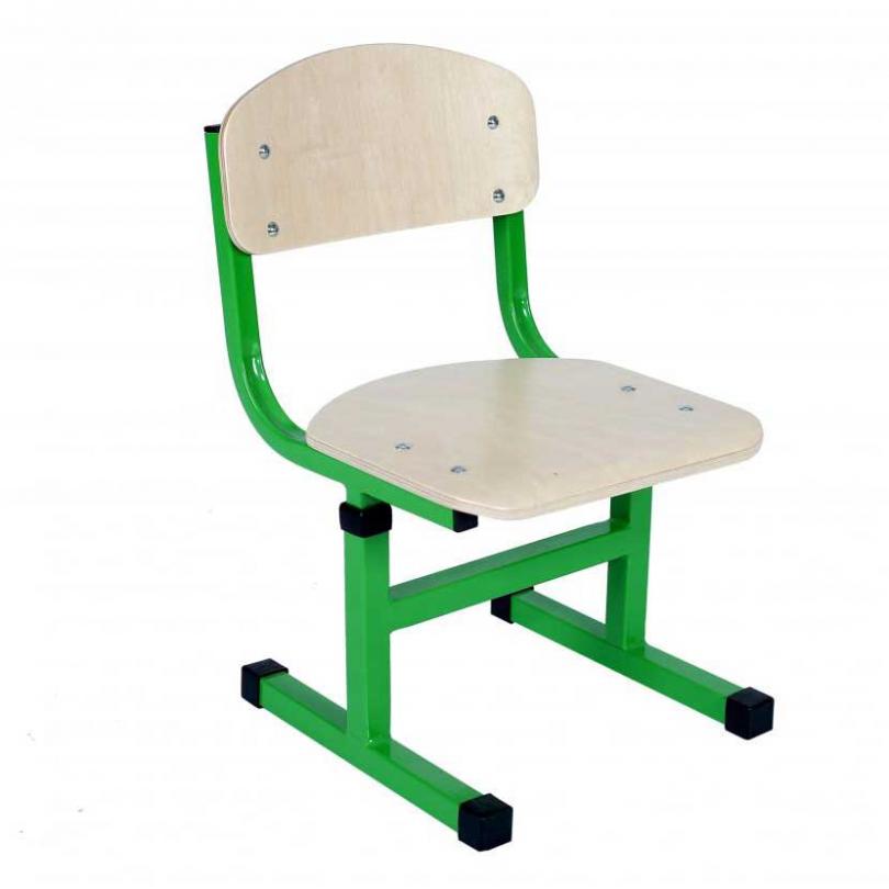 Стілець для дитячого садочку Т-подібний на квадратній металевій трубі, регулюється на ростові групи №1-3,(ТОВ ‘’АЛМАНТ’’), 310х315х539-619 мм. Н-260-340 мм.